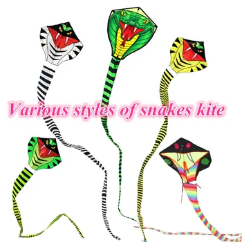 Große 8/15m Vielzahl Von Schlange/Power Cobra Kite Tier Wind Drachen Outdoor Spaß Für Kinder Erwachsene mit Hand Linie Fabrik Outlet