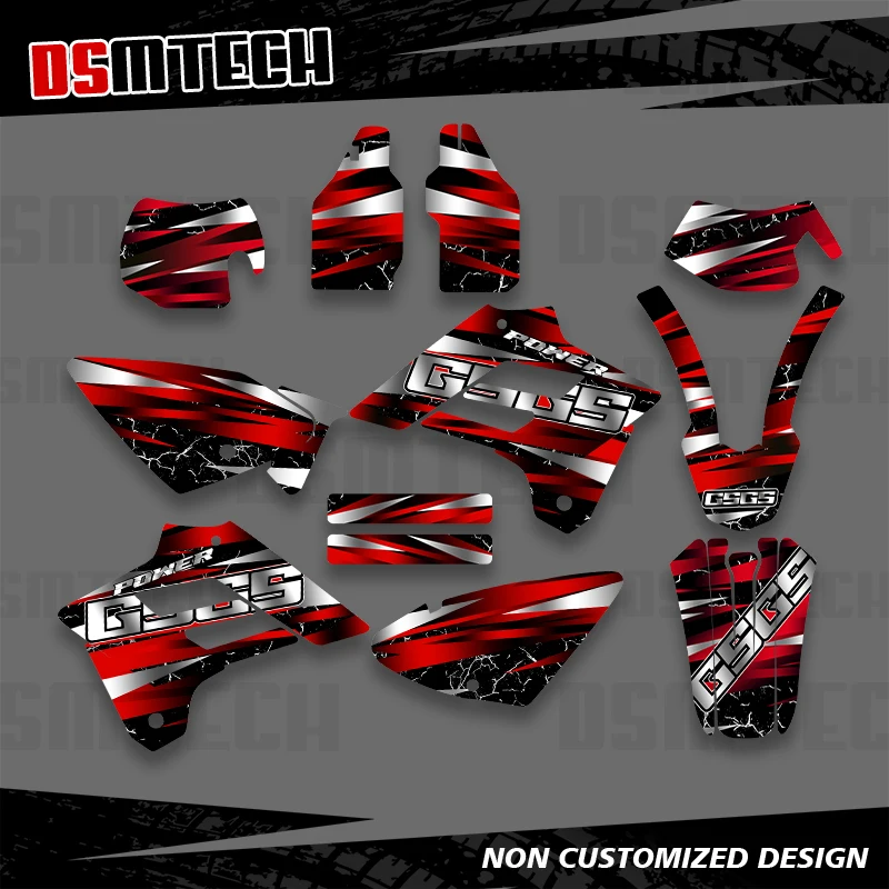 DSMTECH للغاز الغاز GasGas EC 125 250 300 450 2003 2004 2005 2006 الرسومات الشارات ملصقات دراجة نارية خلفية