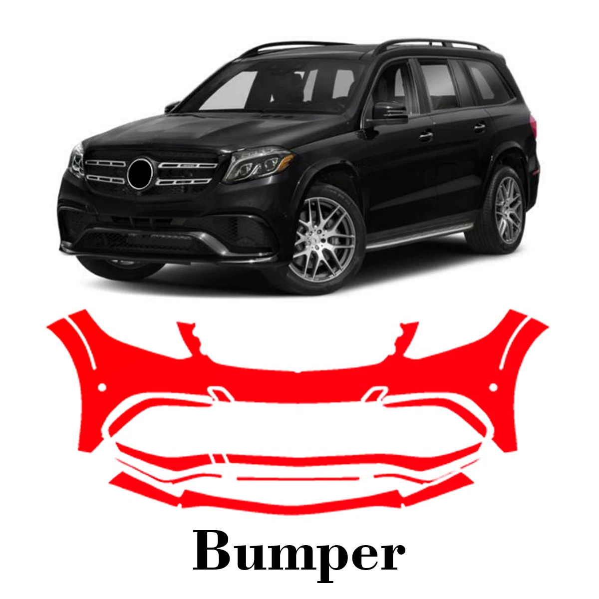 

Car Precut Paint Protection Film Front Bumper Anti-scratch Exterior TPU PPF For Mercedes Benz GLS63 AMG 17-2018