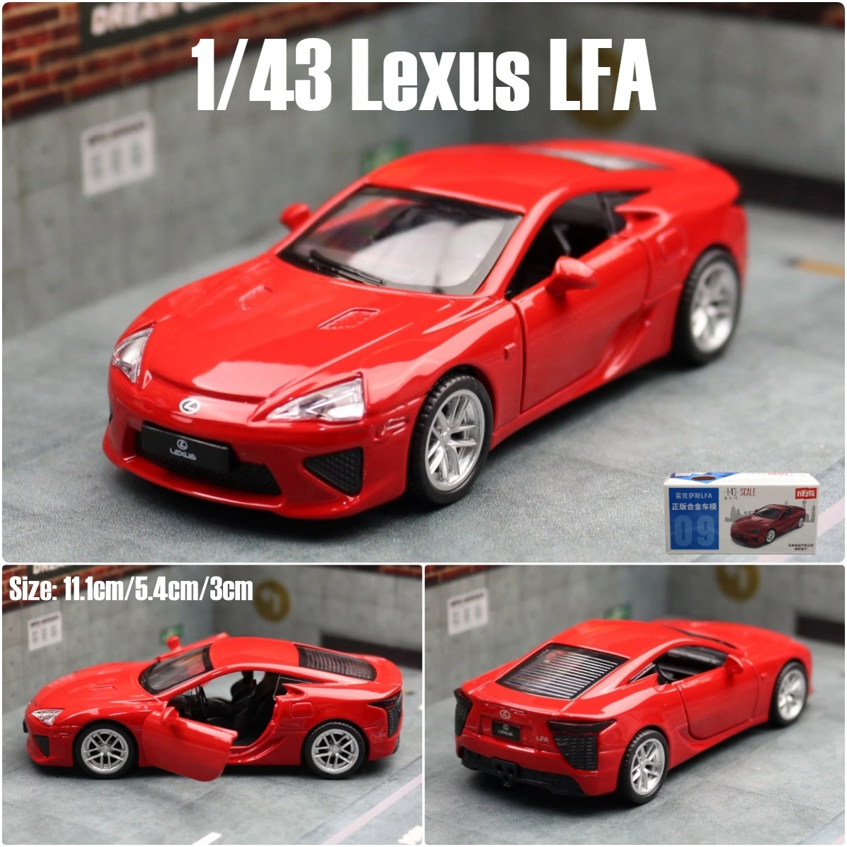 1/43 Lexus LFA Toy Car Model For Children MSZ Diecast Metal