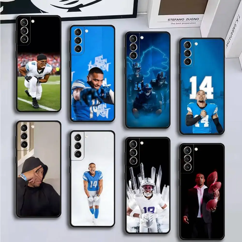 

Pro Football A-Amon-Ra St. Brown Phone Case For Samsung GalaxyA13,21s,22,31,32,52,53,71,72,73,Soft Black Cover