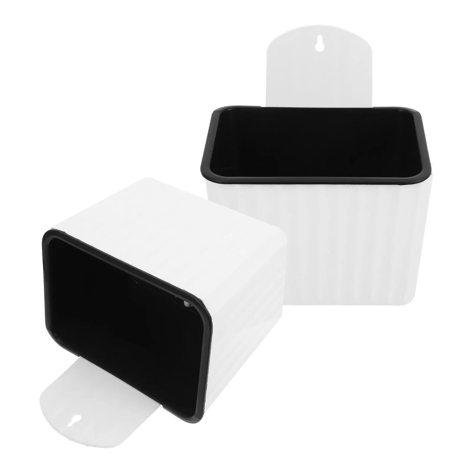 2Pcs Self Watering Flower Pots Hanging Planters Plastic Wall Mounted Indoor Automatic Planters for Succulents and Plants view 5