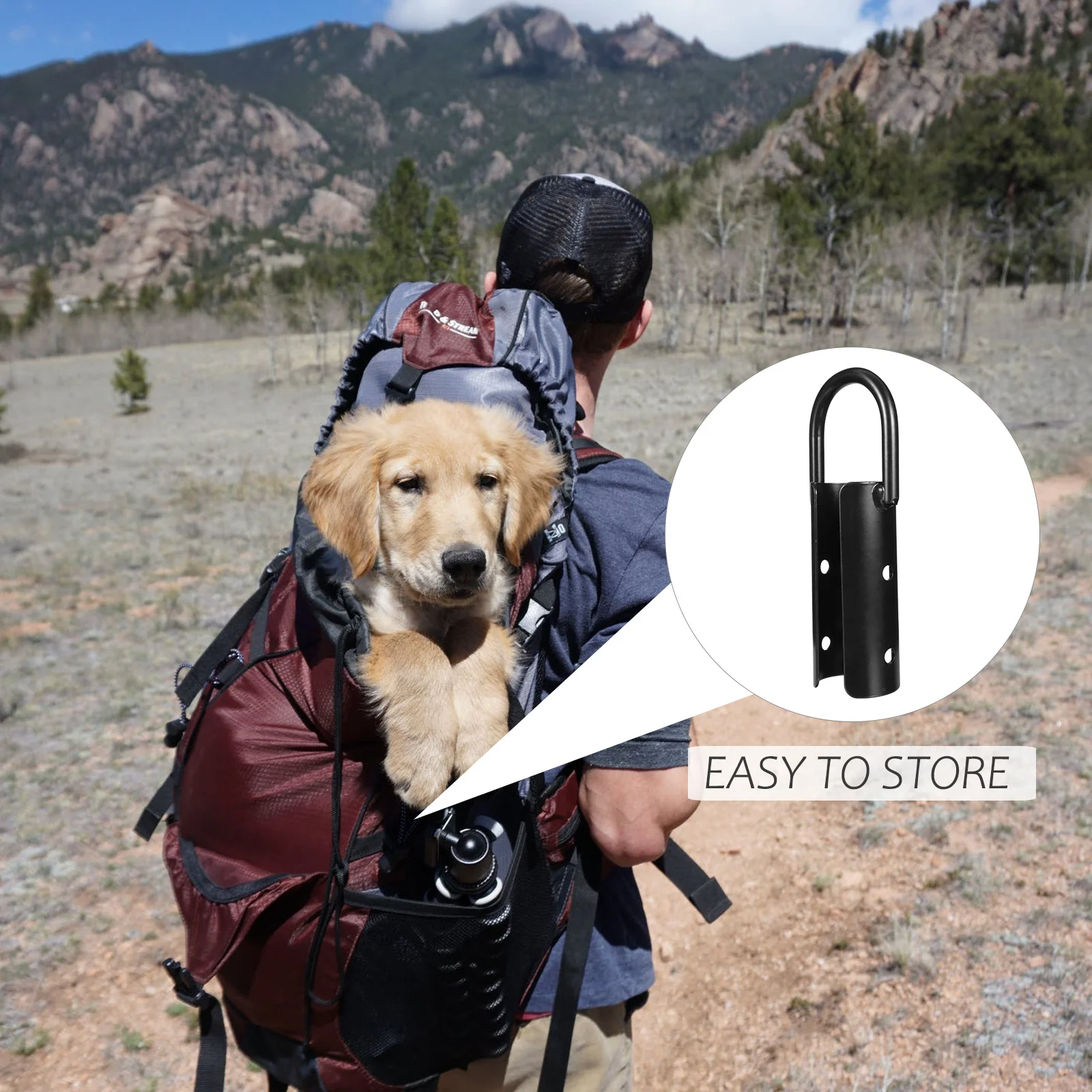 1 قطعة خطاف حبل شديد التحمل مصنوع من مادة حديد ممتازة خطاف حبل قوي كبير الحاملة للتسلق في الهواء الطلق والاستخدام الآمن #3