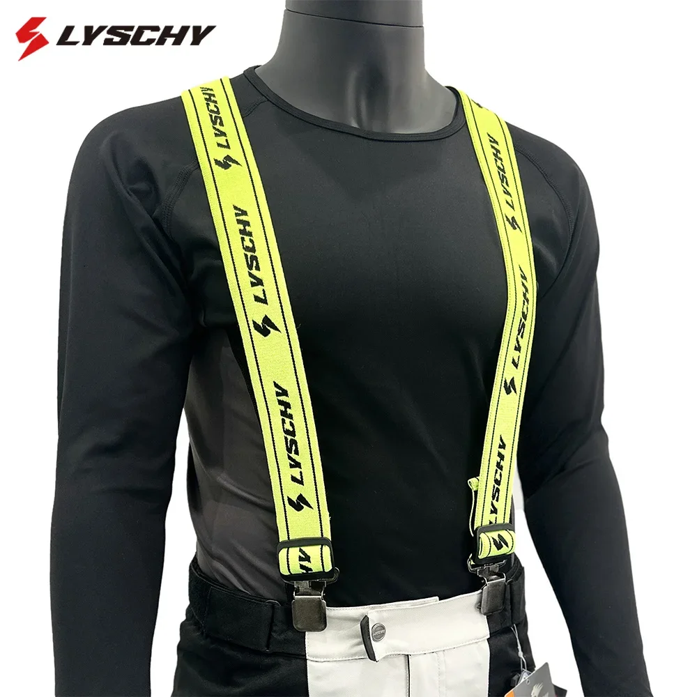 Bretelle per pantaloni da moto da uomo Cinghie per pantaloni da moto regolabili ad alta elasticità Cinghie per pantaloni da turismo Adventure Bretelle 40mm