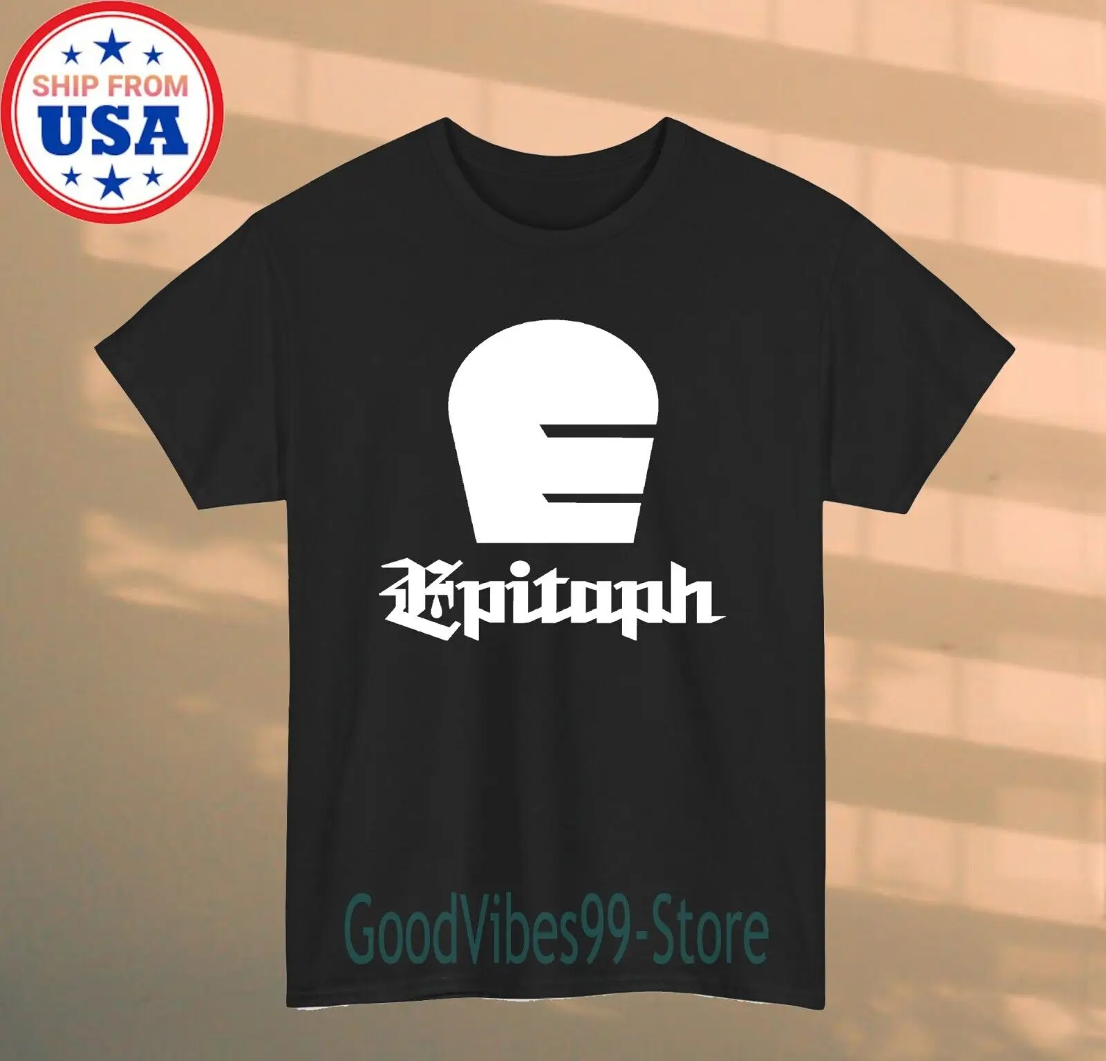 EPITAPH RECORDS Men's Black T-shirt Size S-5XL