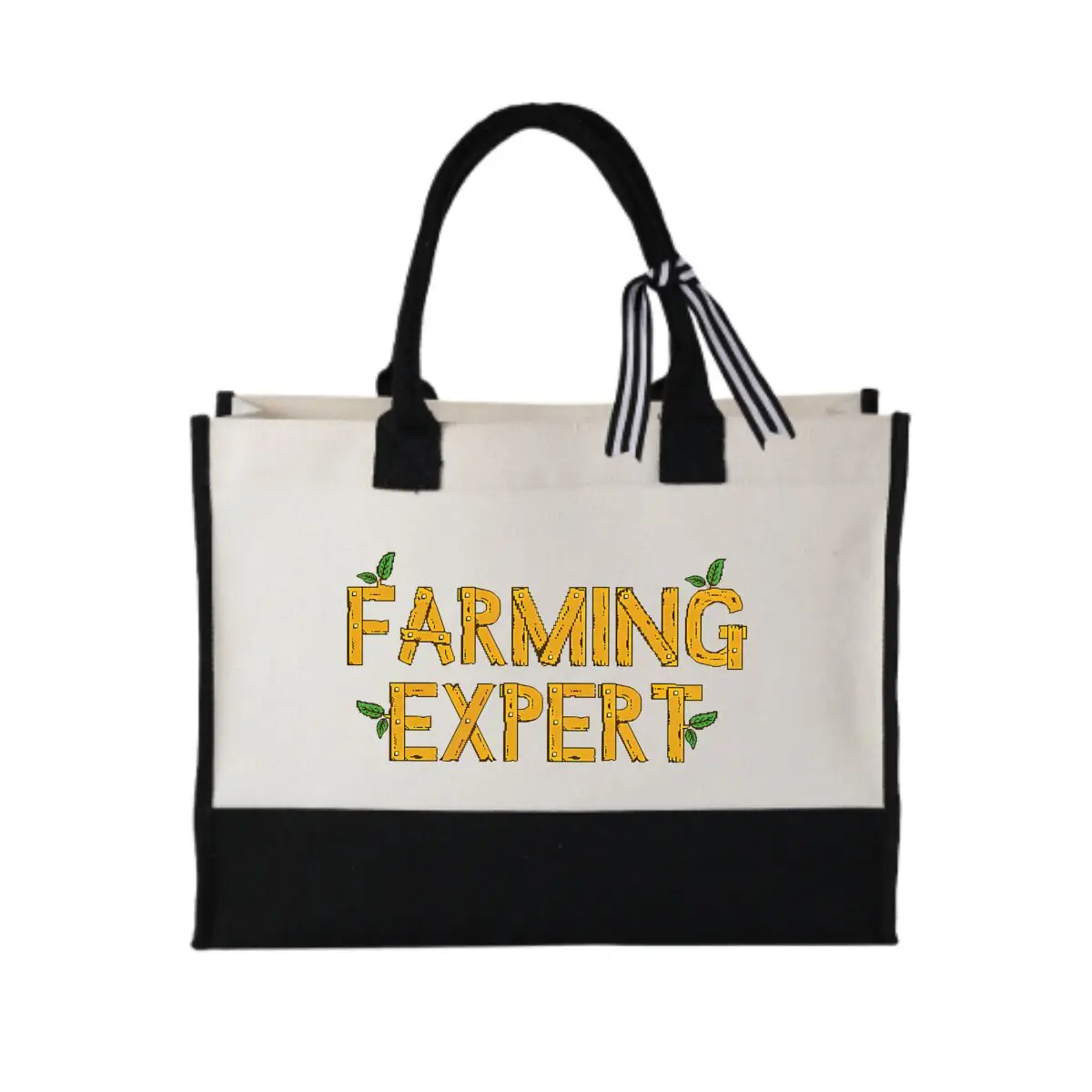 

Farming Expert Pride Eco-Friendly Patchwork Canvas Gift Tote for Holiday Presents