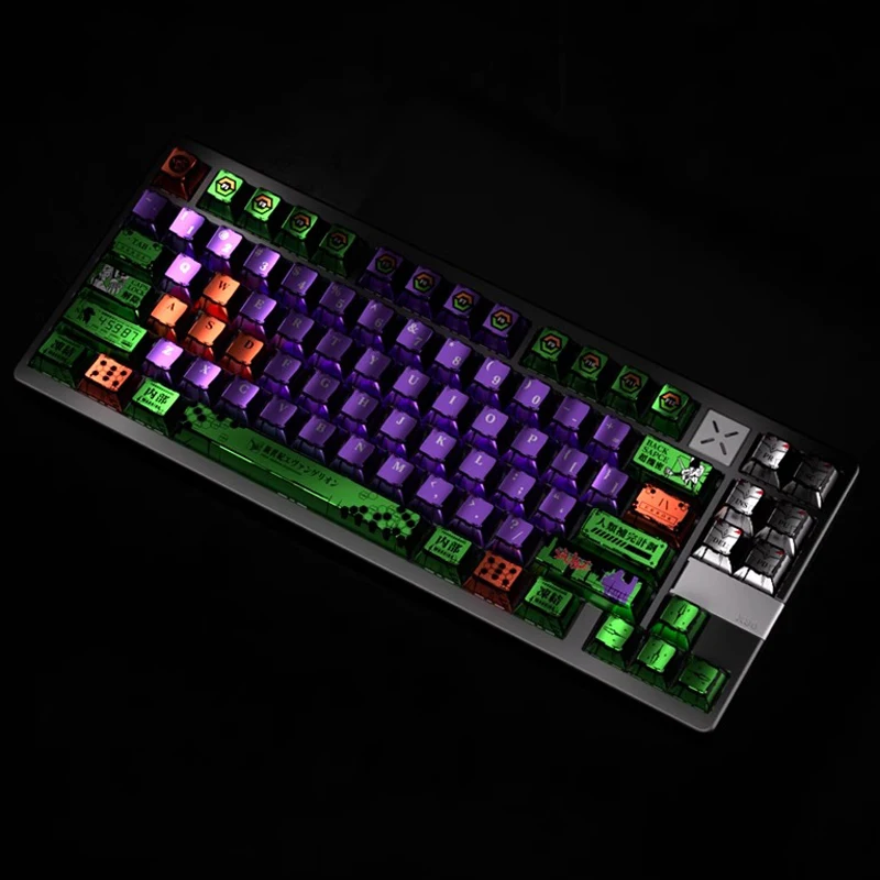 

128 Keys Cherry Profile 5 Sides Dye Sublimation PBT Keycaps Metallic Coating Keycaps for Cherry MX Switches Mechanical Keyboard