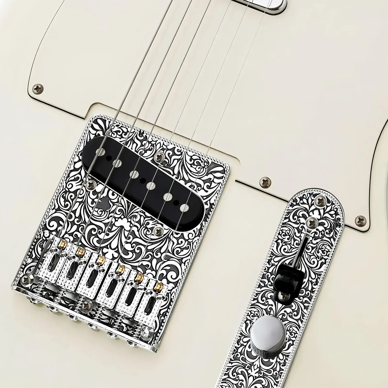 

Пластина управления электрогитарой, сплав, стандартное оборудование с узором отверстий, седло для электрогитары для восстановления праздничного обслуживания