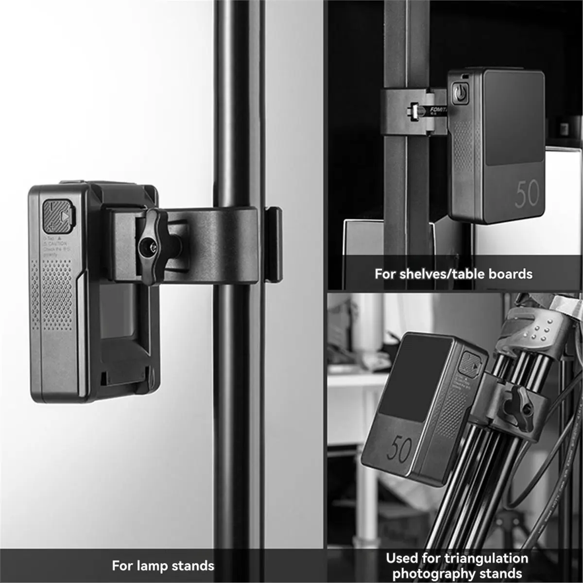 Aluminum V Mount Battery Holder with Adjustable Jaws Versatile V Mount Battery Plate for Photography Equipment