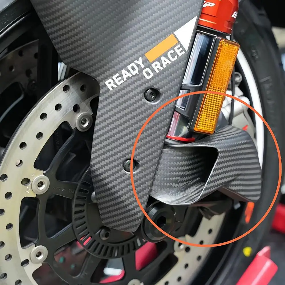 Copertura del radiatore pinza condotto aria freno anteriore moto in fibra di carbonio per KTM 1290 1390 Super Duke R/RR/R EVO