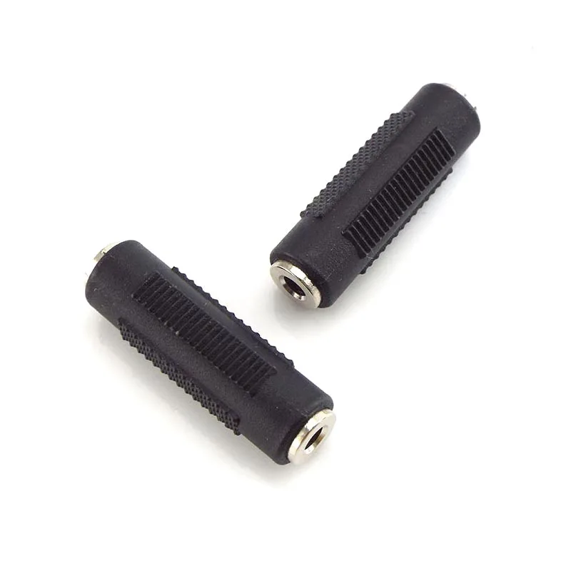 2pcs 3.5mm Female to Female Plug Stereo Adapter Audio Jack Female Coupler Plug Connector Socket Matel D5