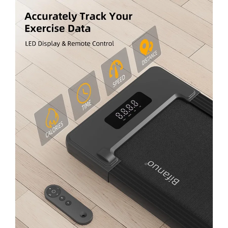 وسادة المشي - جهاز مشي تحت المكتب للمنزل/المكتب، محمول مع شاشة LED للتحكم عن بعد - مثالي لعشاق اللياقة البدنية