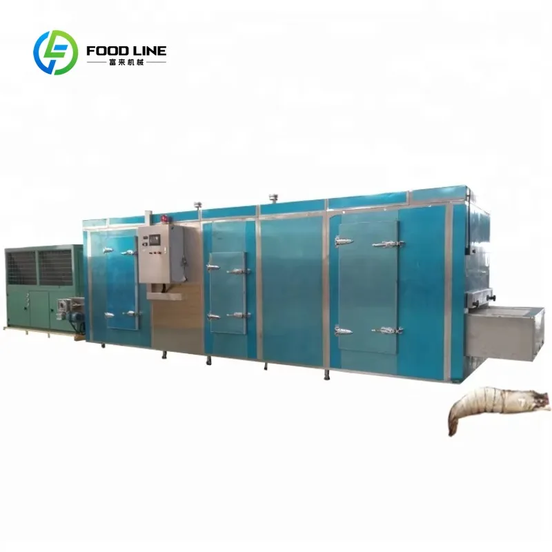 Customized Commercial Industrial Automatic Vegetable Fruit Chips Meat Chicken Seafood Iqf Tunnel Quick Freezer