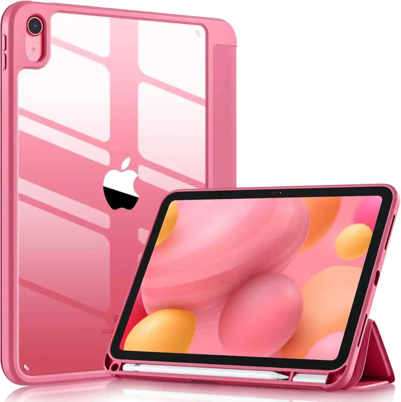 حافظة لجهاز iPad (A16) مقاس 11 بوصة 2025 وiPad الجيل العاشر 10.9 بوصة 2022، ظهر شفاف وغطاء إطاري مقاوم للصدمات من مادة TPU