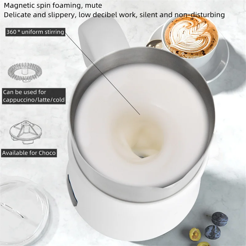 700ml Electric Milk Frother Hot/Cold Dual Effect Multifunction Foam Maker Fully Automatic Household Use Milk Frother