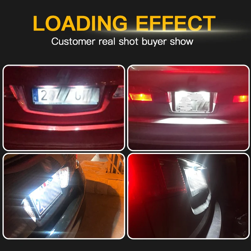 2 Pcs 12V LED No Error Canbus Car License Number Plate Light Lamp For Honda Odyssey Accord Civic 7 8 9 City MR-V MRV Pilot Luces