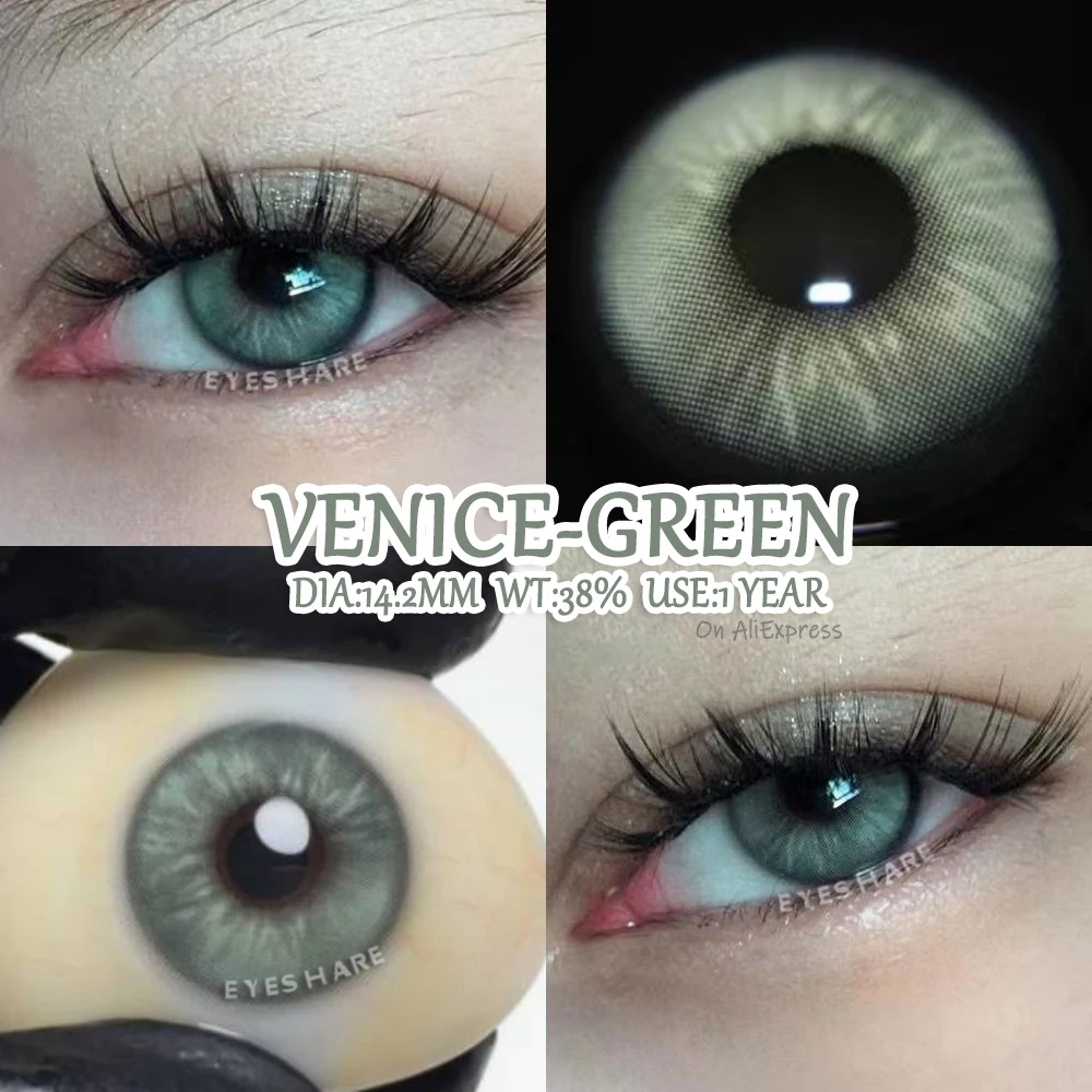 EYESHARE Fashion Colored Contacts Lenses for Eyes 2pcs/pair Green Eyes Lenses Blue Contact Yearly Brown Pupils Cosmetic Lens