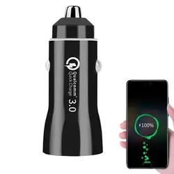 Dual Port USB C Plug Car Charger USB Type C PD 20W USB QC 3.0 Fast Power Charging HUB Car Cigarette Lighter Adapter 5V 12V 9V