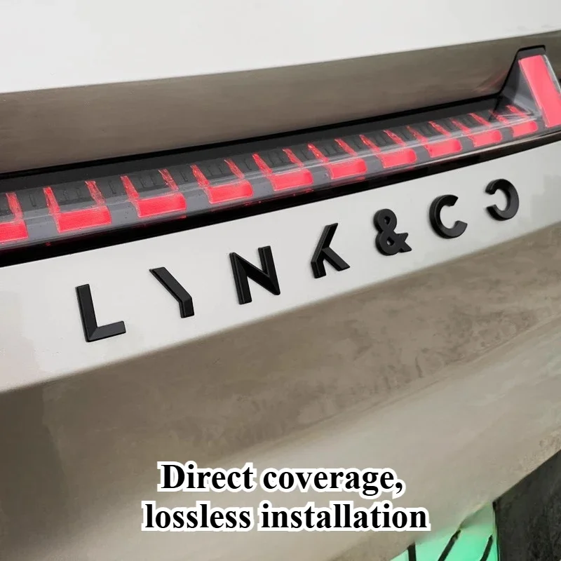 

Blackened Car Logo Modification For Lynk&Co 08 Black Warrior Rear Car Logo Combination Metal Cover Stick Accessoris Modification