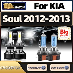 CROSSFOX Upgrade Canbus Car LED H7 High Beam Headlight Bulbs Super Bright 11B Low Beam Headlamp Ampoules For KIA Soul 2012-2013