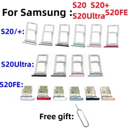 SIM Card SD Card Tray chip slot drawer Holder For Samsung Galaxy S20 S20Plus/+ S20FE S20Ultra SM-G9860 G980F g9880 G781 Cardtray
