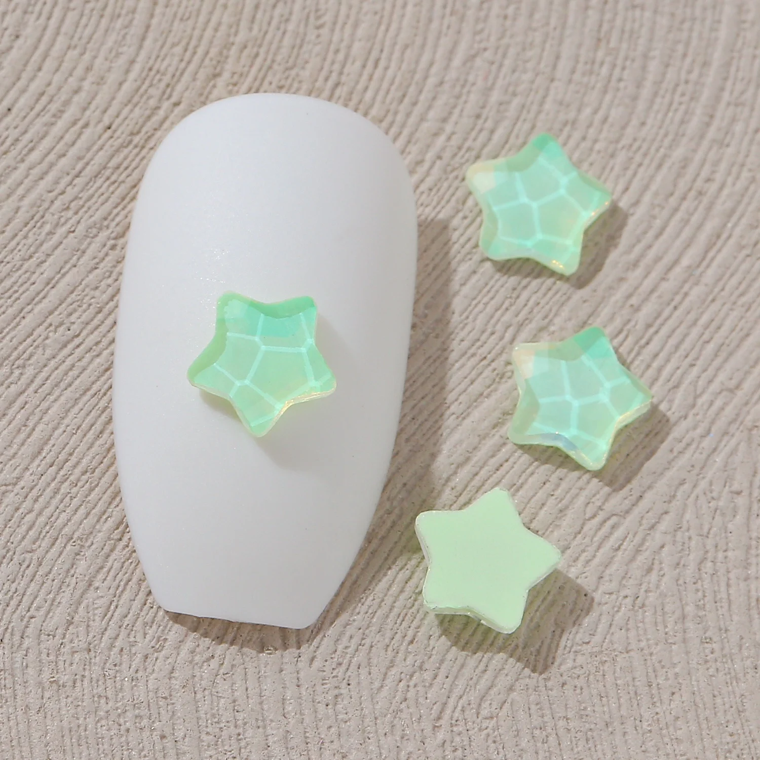 Neon Mocha 6mm Fat Starfish Shape Wholesale Flat bottom Nail Art rhinestones Self-Adhesive Glass Crystal 3D Nail Decoration