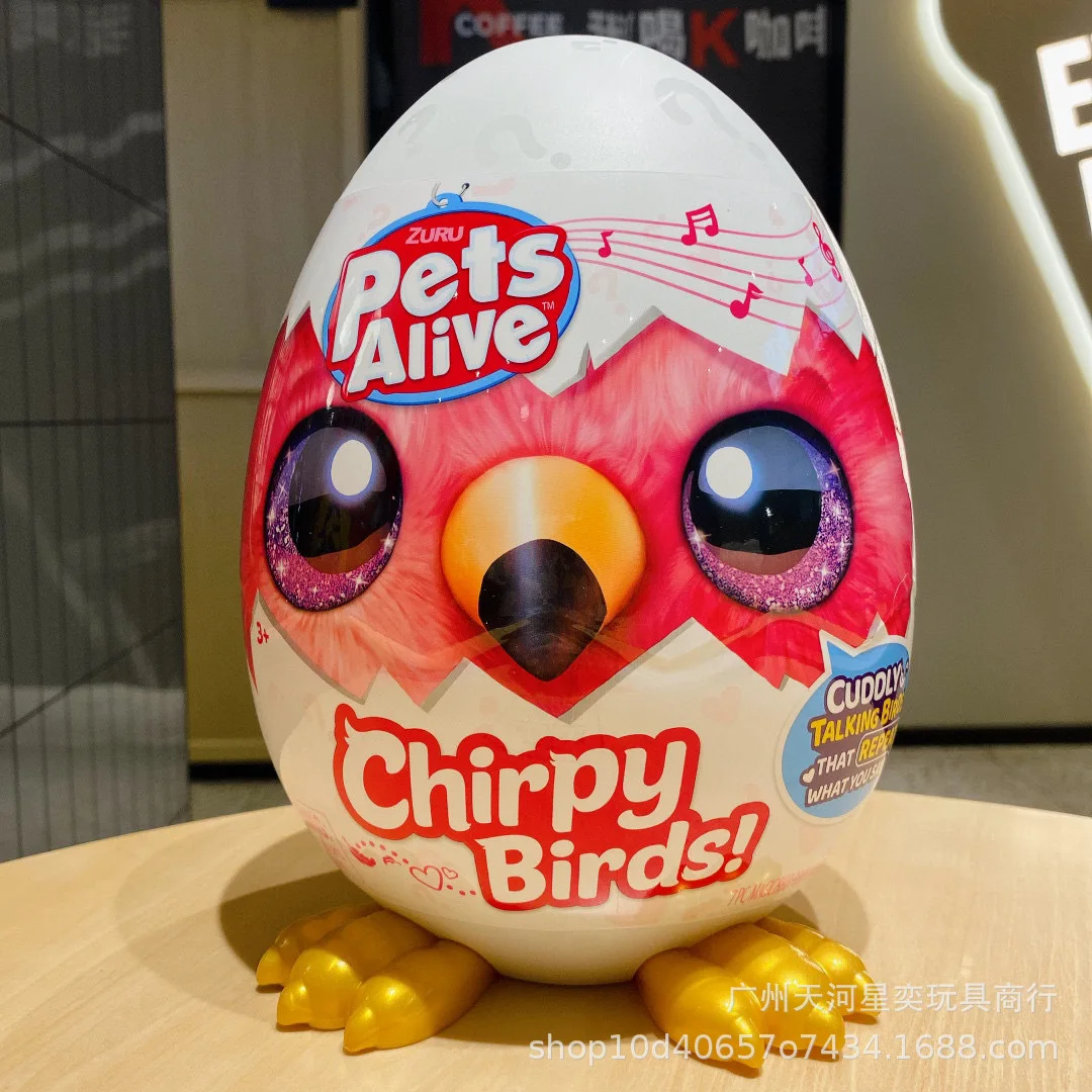 

Игрушка-птичка Pets Alive Chirpy Birds Mystery Authentic Zuru Blind Box, говорящая, повторяющая слова, мягкая плюшевая игрушка, модель 9537, подарок