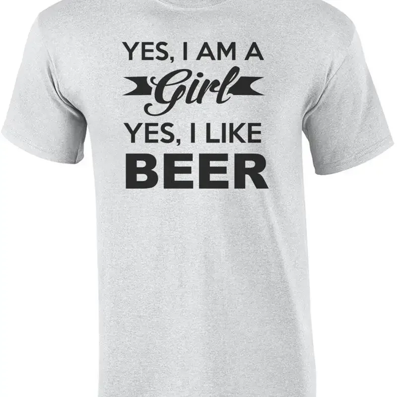 Ja, ich bin ein Mädchen, und ja, ich mag Bier – T-Shirt