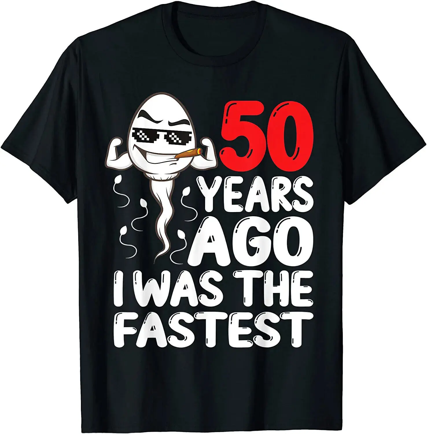 NEW! 50th Birthday Gag dress 50 Years Ago I Was The Fastest Funny T-Shirt