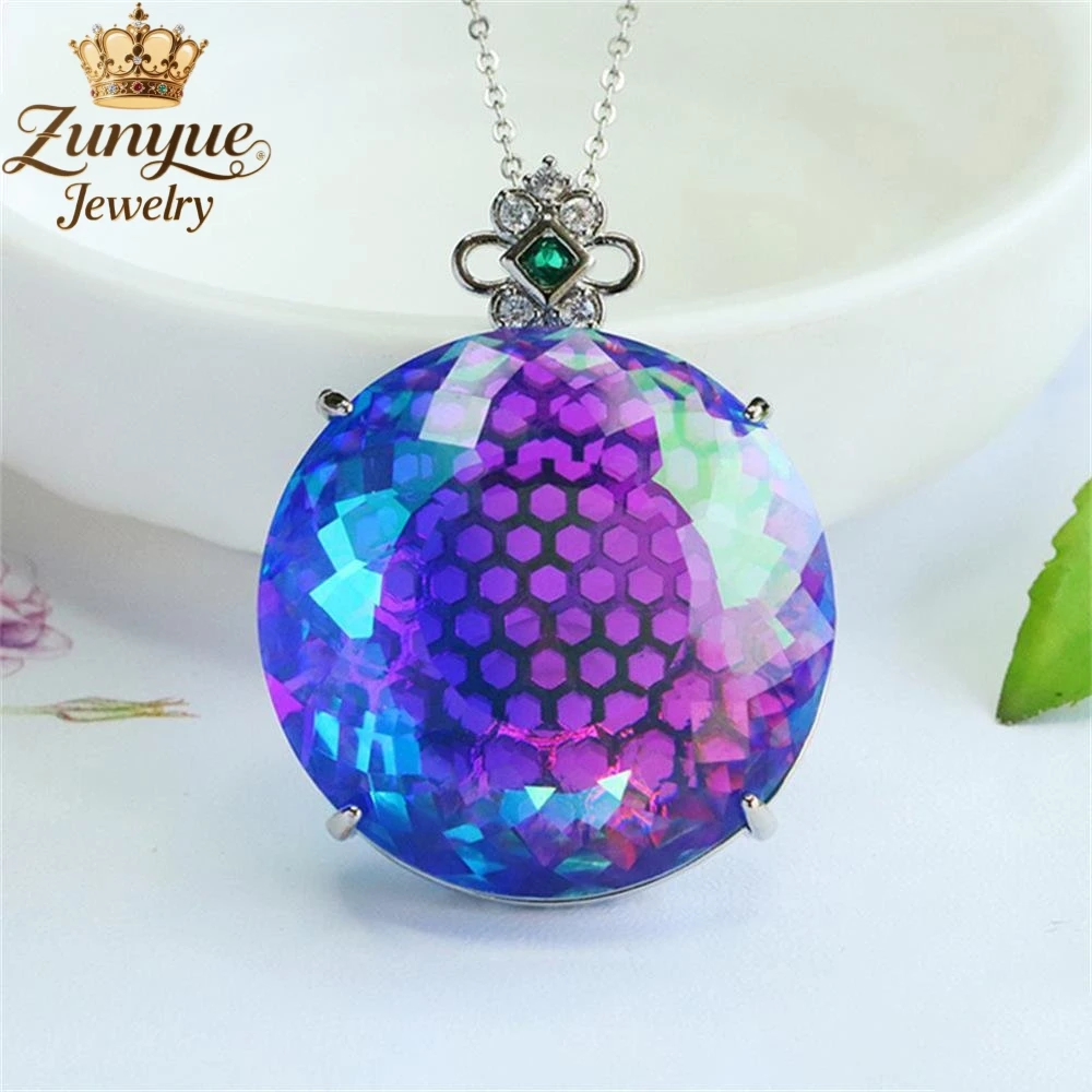 

Высококачественный Meizu синий фиолетовый стеклянный круглый кулон в виде голубиного яйца, роскошное качество, модные ювелирные изделия, изысканные элегантные популярные подвески