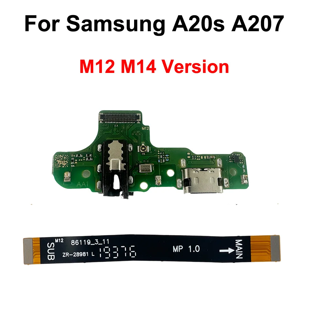 

GEFENSI USB-зарядное устройство, разъем для зарядки, основная плата, гибкий кабель для Samsung Galaxy A20S A207 A207F M12 M14, гибкая зарядная плата