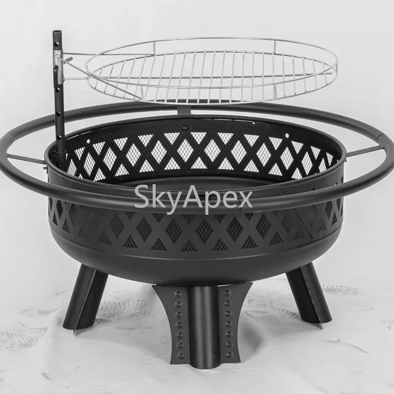 Metal Wood Burning Outdoor Fire Pit Affordable All  Fire  Accessories  Spark  Guard  AntiRust  For  Backyard  Camping  Gathering