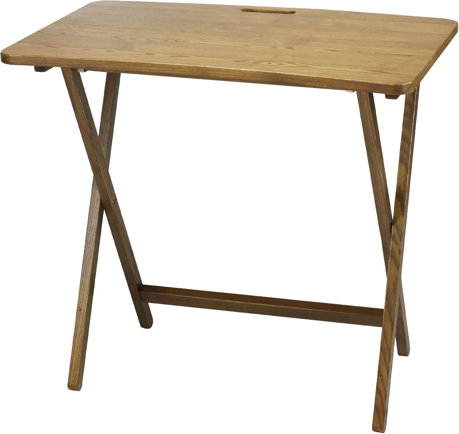 

Solid Red Oak Folding Table, 28x17x26 Inches, Easy Storage & No Assembly