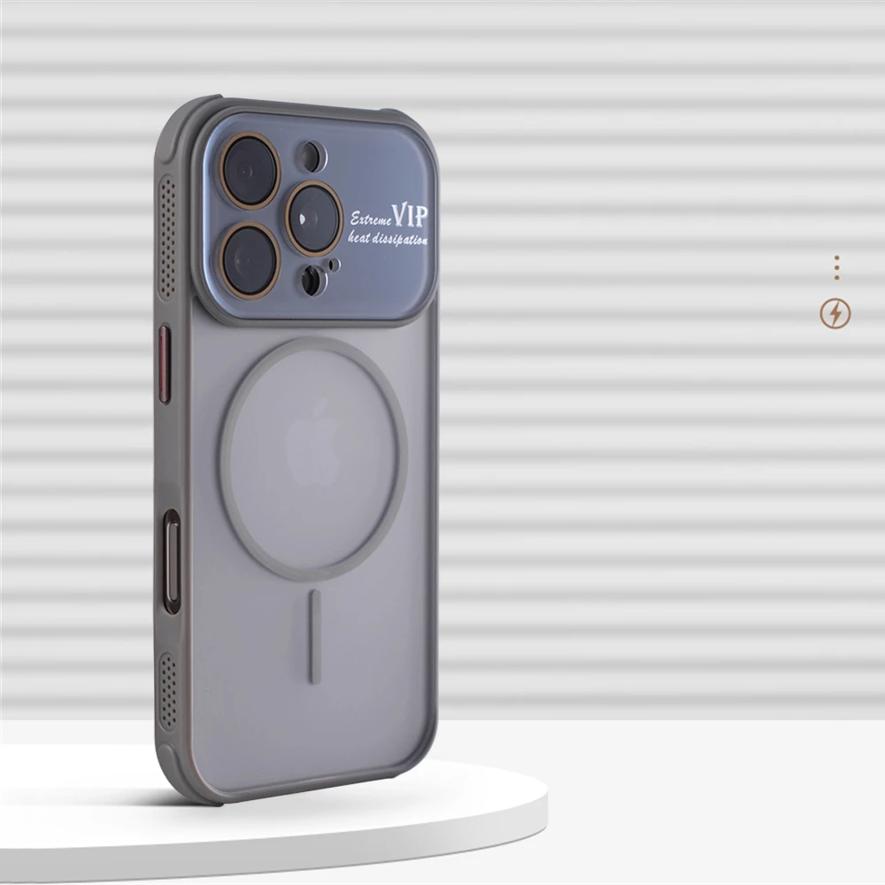 

Full Lens Protection Matte Magnetic Case For iPhone 17 Air 16 Pro Max 15 14 12 13 For Magsafe Wireless charging Shockproof Cover