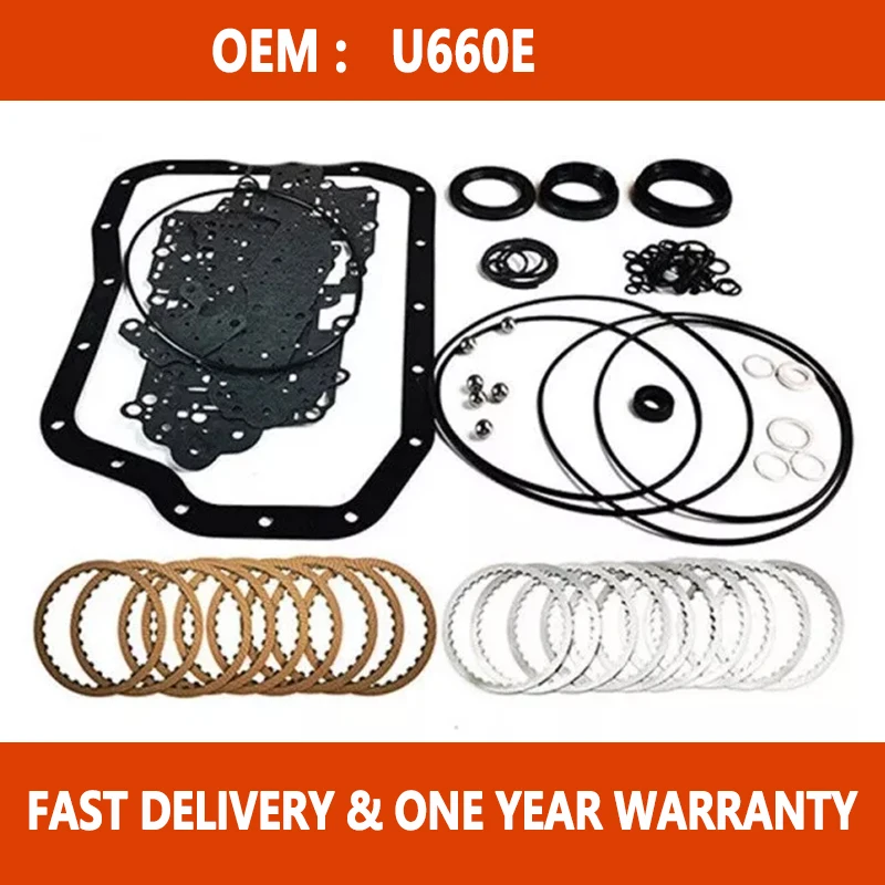 Brand new U660E Auto Transmission Clutch Overhaul Rebuild Kit Friction Steel Plate For TOYOTA 6Speed Gearbox Disc Seal RepairKit