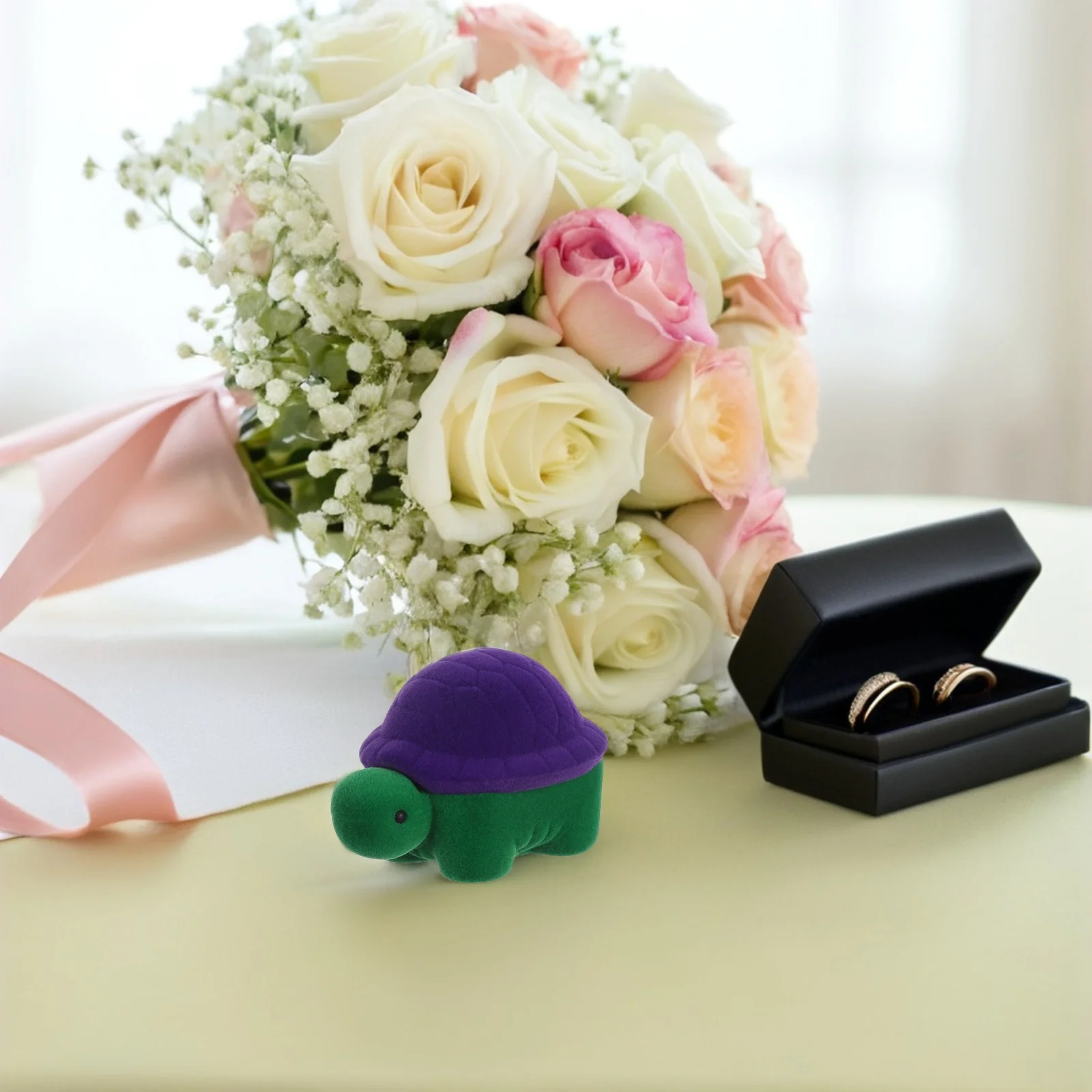 

Turtle Jewelry Box Lined Ring Earring Storage Travel Organizer Small Trinket Box For Women Jewelry Display Tool