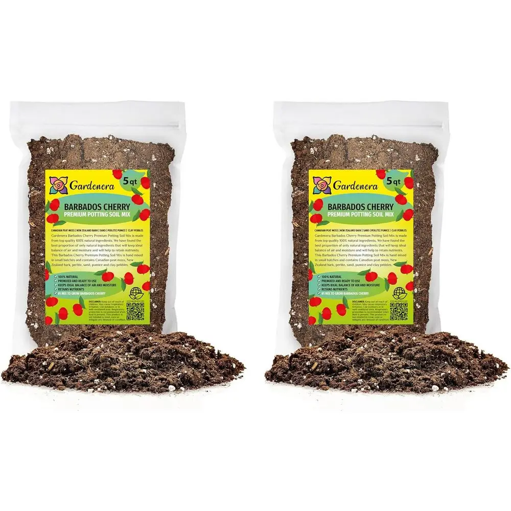 

Натуральный грунт для здоровых растений барбадосской вишни - способствует получению ароматного урожая - 10 кварт