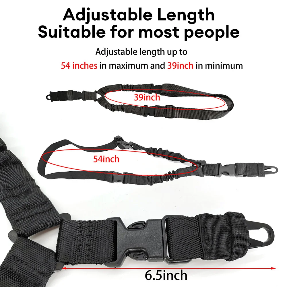 Shot Gun Belt Hunting Accessories Gear Single Point Gun Sling Shoulder Strap Rifle Rope Belt with Metal Buckle