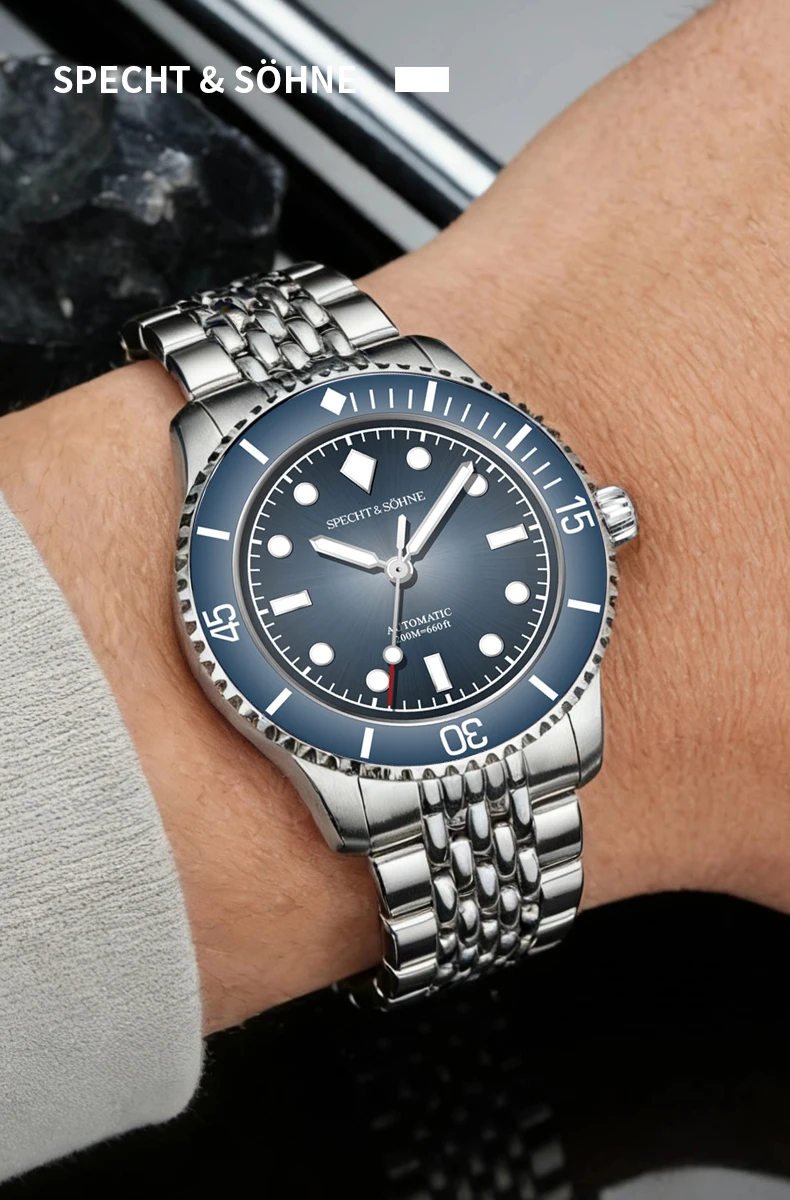 2026 Specht & Söhne New Hot Selling 39MM Mens Watches Miyota 8215 Automatic Mechanical Watch Steel Dive Watch Relogio Masculino