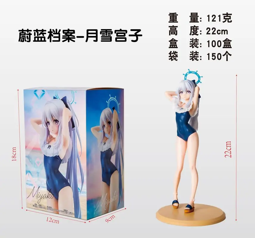High Quality Spot Gsc Blue Archive Moon Snow Swimsuit Commemorative Hall Edition Handmade Desktop Model Toys Doll Birthday Gift