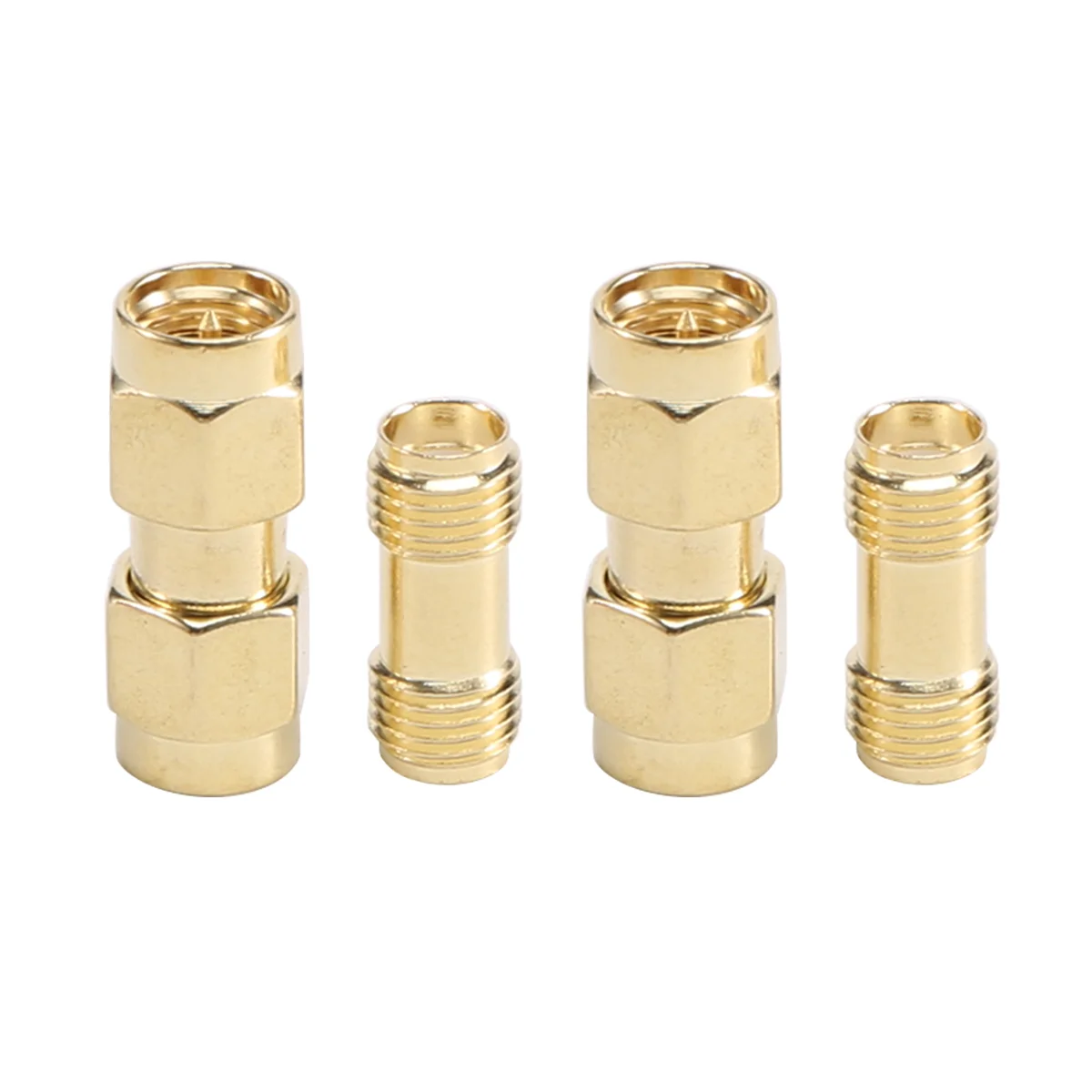 2 Pcs SMA Male to SMA Male Plug+ 2 Pcs SMA Female to SMA Female Jack RF Coaxial Adapter Connector