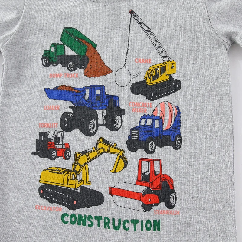 القفز متر 2-7T جديد وصول طويلة الأكمام الفتيان تي شيرت الكرتون سيارات الساخن بيع ملابس الأطفال الخريف الربيع البلوزات #5