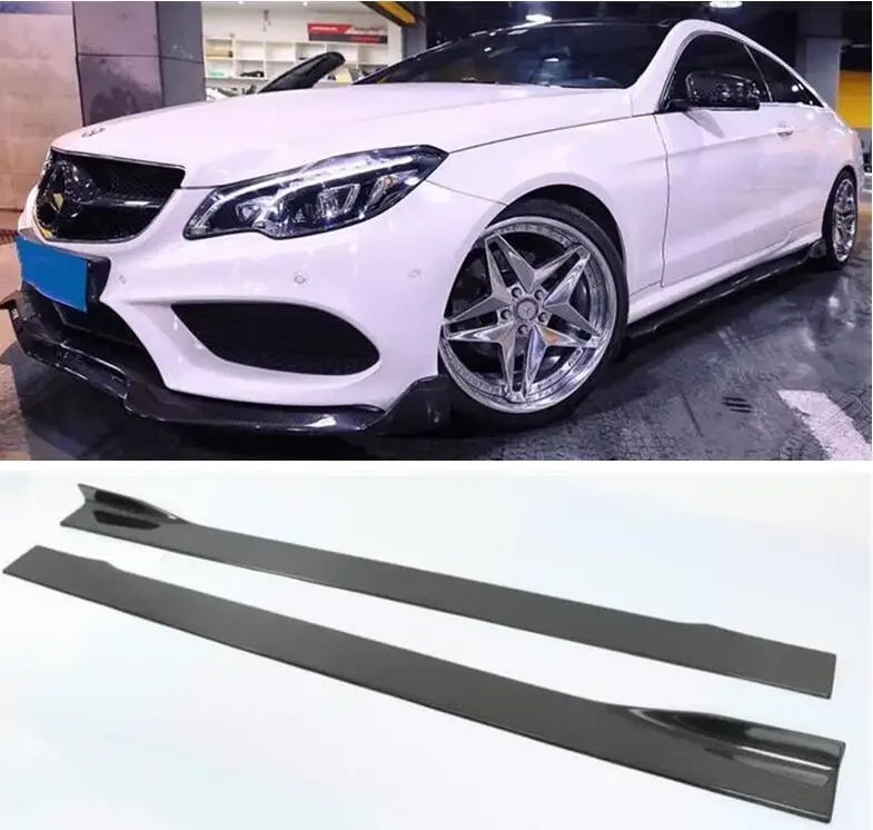 

Юбки кузова для W207 E-Class Coupe E200 E320 E400 2009-2016, боковые удлинители, комплект юбок для губ, крышка из углеродного волокна