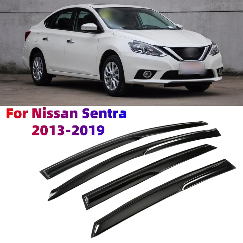 For Nissan Sentra 2013 2014 2015 2016 2017 2018 2019 Window Visor Sun Rain Deflector Guards Awnings Shelters Weathershield Cover