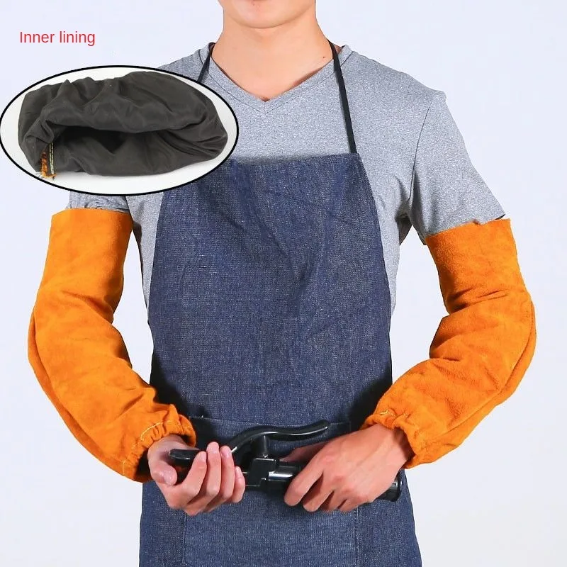 Cowhide Welding Protectors Anti-fire Thermal Insulation Flame Retardant Welder Leg Protection Foot Safety Shields Cowskin Covers