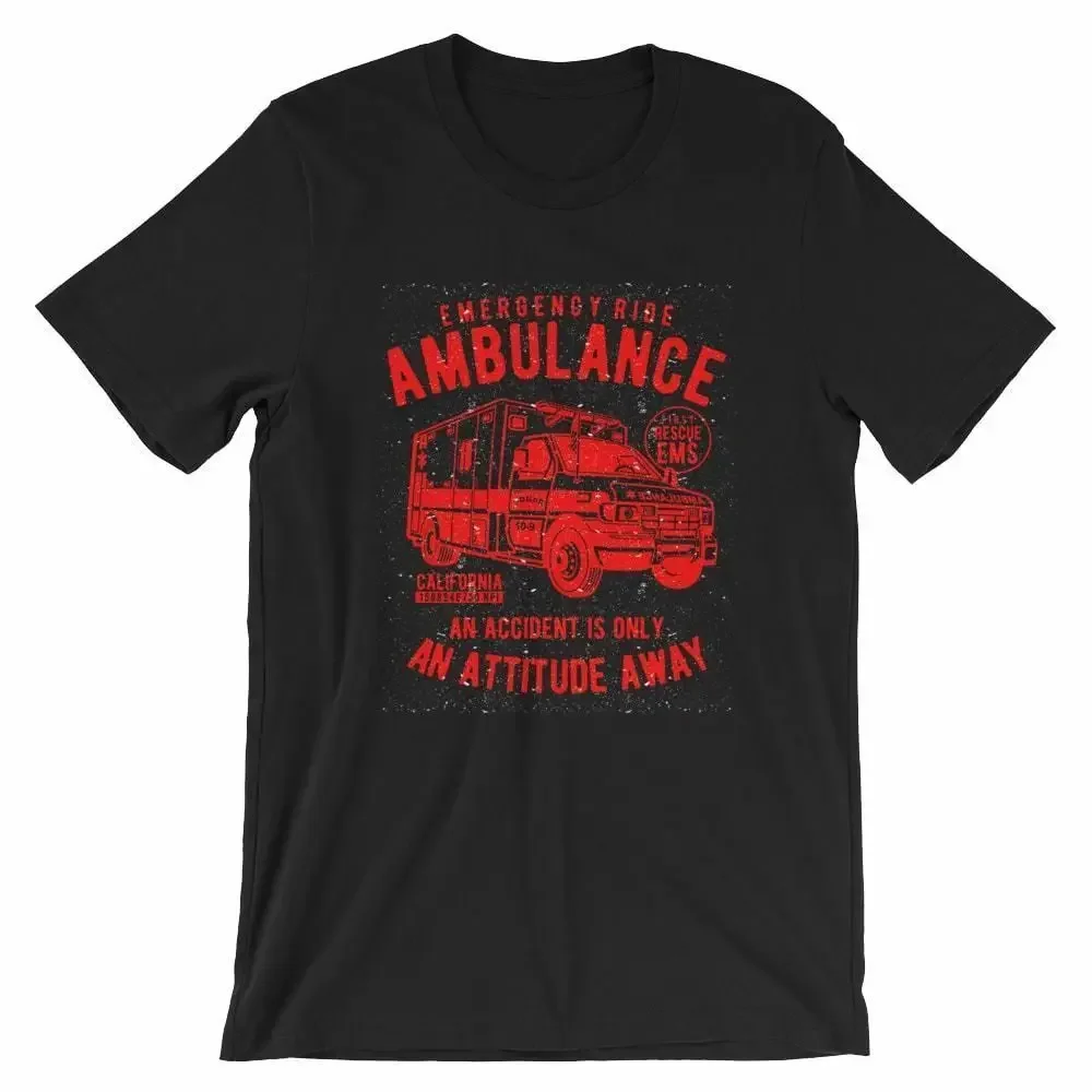 

EMT First Responder Ambulance Paramedic T-Shirt. Summer Cotton Short Sleeve O-Neck Mens T Shirt New S-3XL