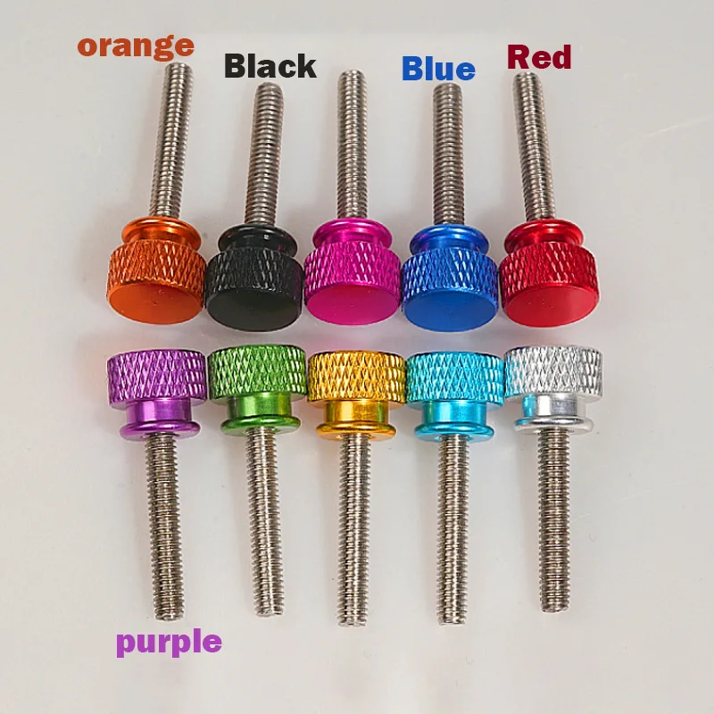 5PCS M3 M4*6/8/10/12/16/20 Step Colourful Aluminum Knurled Head + Stainless Steel Thread Computer Case Screw Hand Tighten Thumb