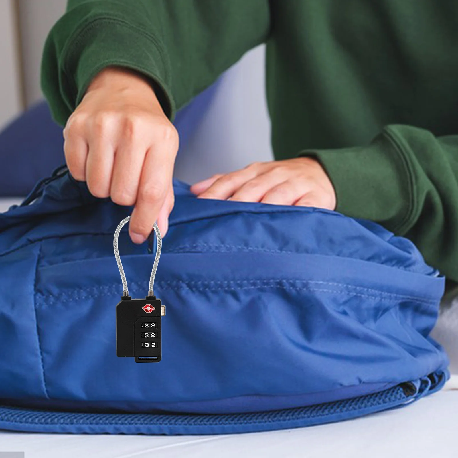 

Combination Suitcase Locks Backpack Padlock with TSA Approved for Luggage Cable