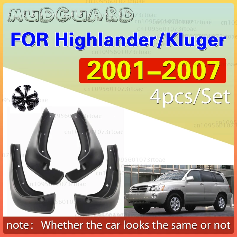 

Car Mud Flap For Toyota Highlander Kluger 2001 2002 2003 2004 2005 2006 2007 XU20 Front Rear Mud Flaps Splash Guard Mudguards