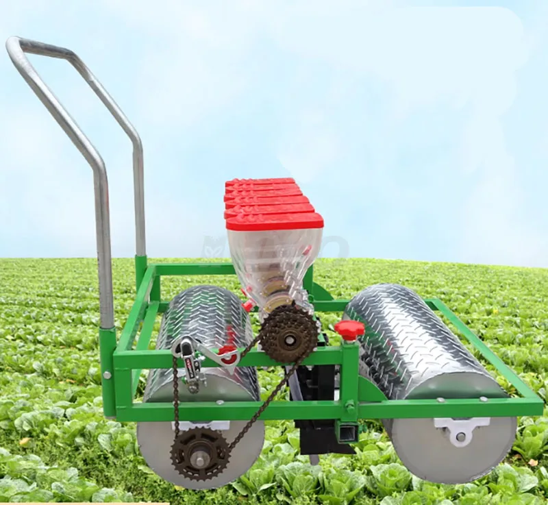 Used Manual Seeder for Small Farm Hand Push Vegetable Onion Seeder & Grass Seeds Featuring Gearbox and Gear Components